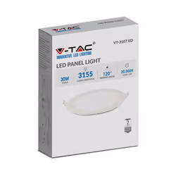 VT-3107 30W LED PANEL LIGHT COLORCODE:6400K ROUND