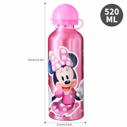 Disney Minnie Mouse Aluminium Bottle Water Drinks Children Pink
