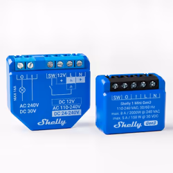 Shelly 1 Mini Gen3 Smart switch 1P Blue - Additional view 5