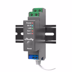 Shelly Pro2, Black, Blue, Green, 802.11b, 802.11g, Wi-Fi 4 (802.11n), 2.484 GHz, 30 m, 13.35 dBmW, 2 channels