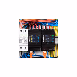 Shelly Pro 4PM Professional Switch Relay with 4 Contacts, Wi-Fi for Home Automation, Amazon Alexa Voice Controls, Google Home and MQTT, Black
