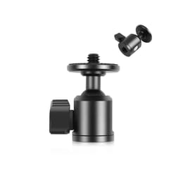 PULUZ 3/8 inch Inner Screw Metal Tripod Ball Head Adapter with Knob Lock(Black)
