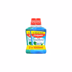 Colgate Plax Cool Mint + Plax Soft Mint Alcohol Free* Mouthwash 2 x 1L | mouthwash Alcohol Free* | Instant Long-Lasting Fresh ...