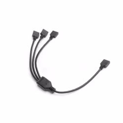 EK Water Blocks Loop D-RGB 3-Way Splitter Cable, RGB splitter cable, Black, Male, Male, 1 pc(s), China