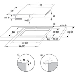 Hisense E6432C hob Black Built-in 60 cm Ceramic 4 zone(s)
