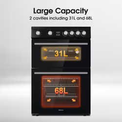 Hisense HDE3211BBUK cooker Freestanding cooker Electric Ceramic Black