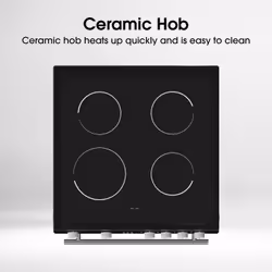 Hisense HDE3211BBUK cooker Freestanding cooker Electric Ceramic Black