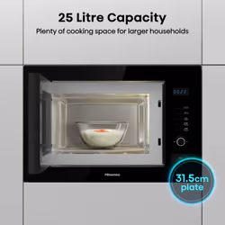 Hisense HB25MOBX7GUK microwave Black Grill microwave Built-in 25 L 900 W