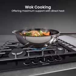 Hisense GG773B hob Black Built-in 75 cm Gas 5 zone(s)