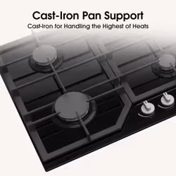 Hisense GG643B hob Black Built-in 60 cm Gas 4 zone(s) - Additional view 3