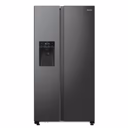 Hisense RS5P535NTFDUK, Freestanding, French door, Black, 2 door(s), LED, R600A