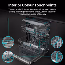 Hisense HV16AUK dishwasher Fully built-in 16 place settings A - Additional view 6