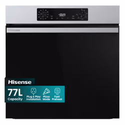 Hisense Hi2 BI622AXPGUK Built In Electric Single Steam, Plug & Play Oven - Stainless Steel/Black - Additional view 2