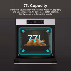 Hisense Hi2 BI622AXPGUK Built In Electric Single Steam, Plug & Play Oven - Stainless Steel/Black - Additional view 7