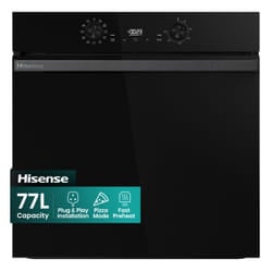 Hisense Hi2 BI622ABPGUK Built In Electric Single Steam, Plug & Play Oven - Jet Black