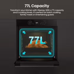 Hisense Hi2 BI622ABPGUK Built In Electric Single Steam, Plug & Play Oven - Jet Black - Additional view 7