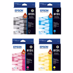 GENUINE Original Epson 812XL Ink Cartridge Value Pack Black Cyan Magenta Yellow