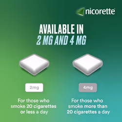 Nicorette 2mg Gum Help to Quit Cigarettes , Original Flavoured