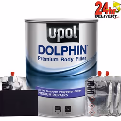 U-Pol Dolphin Car Body Filler 3ltr litre Stopper Repair Medium Finish Upol