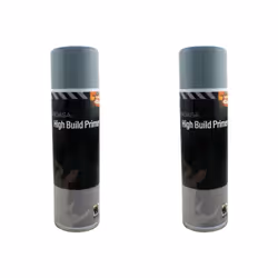 2 x Indasa Grey One Pack High Build Acrylic Based Primer 500ml Aerosol