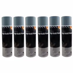 6 x Indasa Grey One Pack High Build Acrylic Based Primer 500ml Aerosol