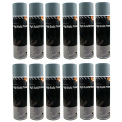 12 x Indasa Grey One Pack High Build Acrylic Based Primer 500ml Aerosol