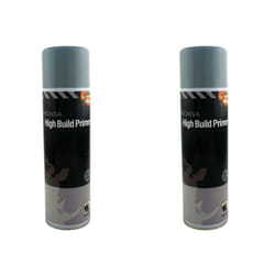 2 x Indasa Dark Grey One Pack High Build Acrylic Based Primer 500ml Aerosol