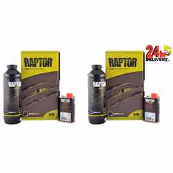 U-pol RAPTOR 1L Black & Hardener x 2