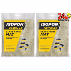 U-POL Isopon Fastglas Glass Fibre Mat 25cm x 110cm 2 UPOL Mats Per Pack X2