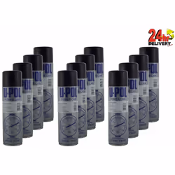 U-pol Powers Can 12 Black Aerosol - 4 Gloss 4 Satin 4 Matt