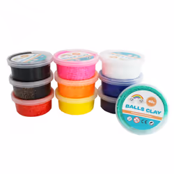 SODERTEX L760001, A-ball clay, Black, Blue, Brown, Green, Orange, Pink, Red, Violet, White, Yellow, Child, 10 pc(s), Plastic ...