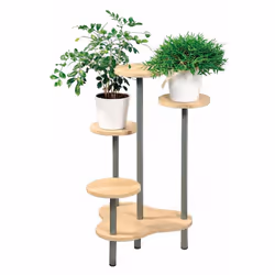 Kesper 17277, Tiered plant stand, Grey, Wood, Indoor, 5 shelves, 645 mm, 460 mm