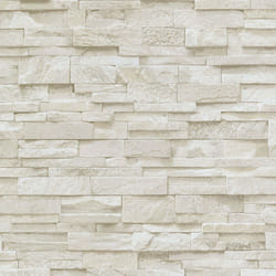 3D Effect Brick Wallpaper Beige Stone Tile Rustic Vinyl Paste Wall Erismann
