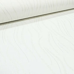 Plain White Subtle Silver Glitter Wave Textured Wallpaper Vinyl