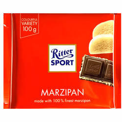 Ritter Sport 49563, Milk chocolate, 100 g, Almond, 2069 kJ, 496 kcal, 27 g