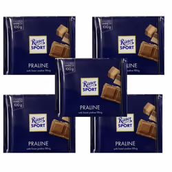 Ritter Sport Chocolate Bars Pack Of 5x 100g - Praline