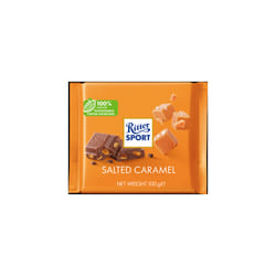 RITTER SPORT Salted Caramel Milk Chocolate 100g (Pack of 12)