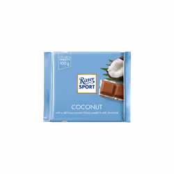 RITTER SPORT Coconut Milk Chocolate 100g (Pack of 12)