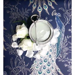 Peacock Wallpaper Navy Blue Gold Metallic Feather Floral Vintage Birds Rasch