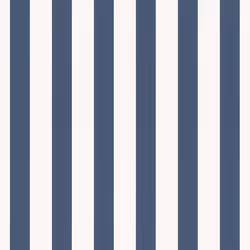 Rasch - Stripes Kids Room Dark Blue and White Nursery Wallpaper - 246049