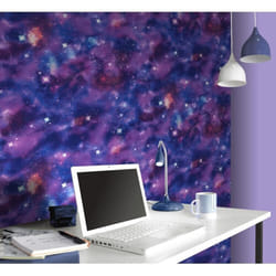 Space Wallpaper Cosmic Planets Glitter Stars Abstract Modern Purple Rasch