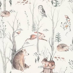 Rasch Kids Woodland Walk Wallpaper Trees Naturistic Animals