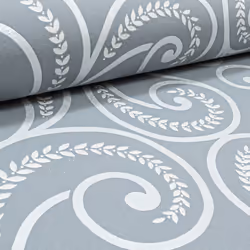 Charcoal Grey Silver Textured Metallic Swirl Paisley Shimmer Wallpaper