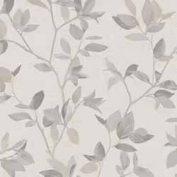 Rasch Silver Birch Tree Leaves Metallic Wallpaper - Natural Silver 311402