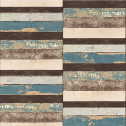 Industrial Brick Effect Wallpaper Rasch Blue Teal Vinyl Paste The Wall Textured