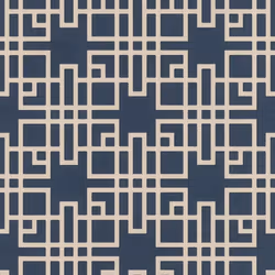 Rasch Kimono Graphic Blue Wallpaper