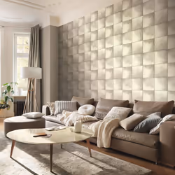 Rasch Reindeer Fur Pattern Grey White Squares Paste The Wall Wallpaper