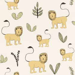 Bambino XVIII Lions Wallpaper Natural Rasch 531701