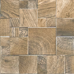 Rasch Wooden Blocks Tiles Glitter Wallpaper - Caramel 532630