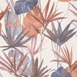Barbara Home Jungle Leaves Wallpaper Red White Purple Paste The Wall Modern